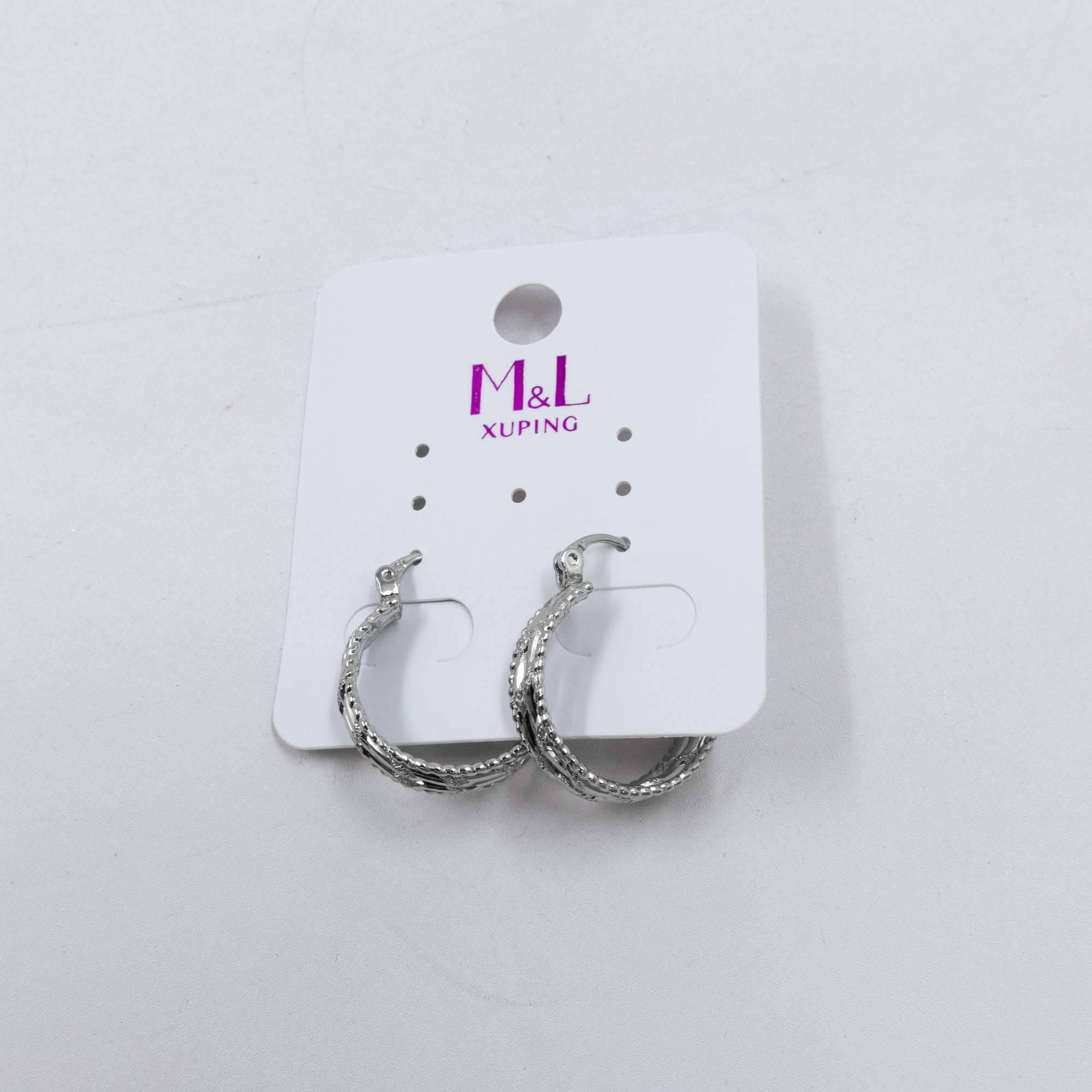 Aretes Plateados Xuping de Broche M14 Oro Laminado