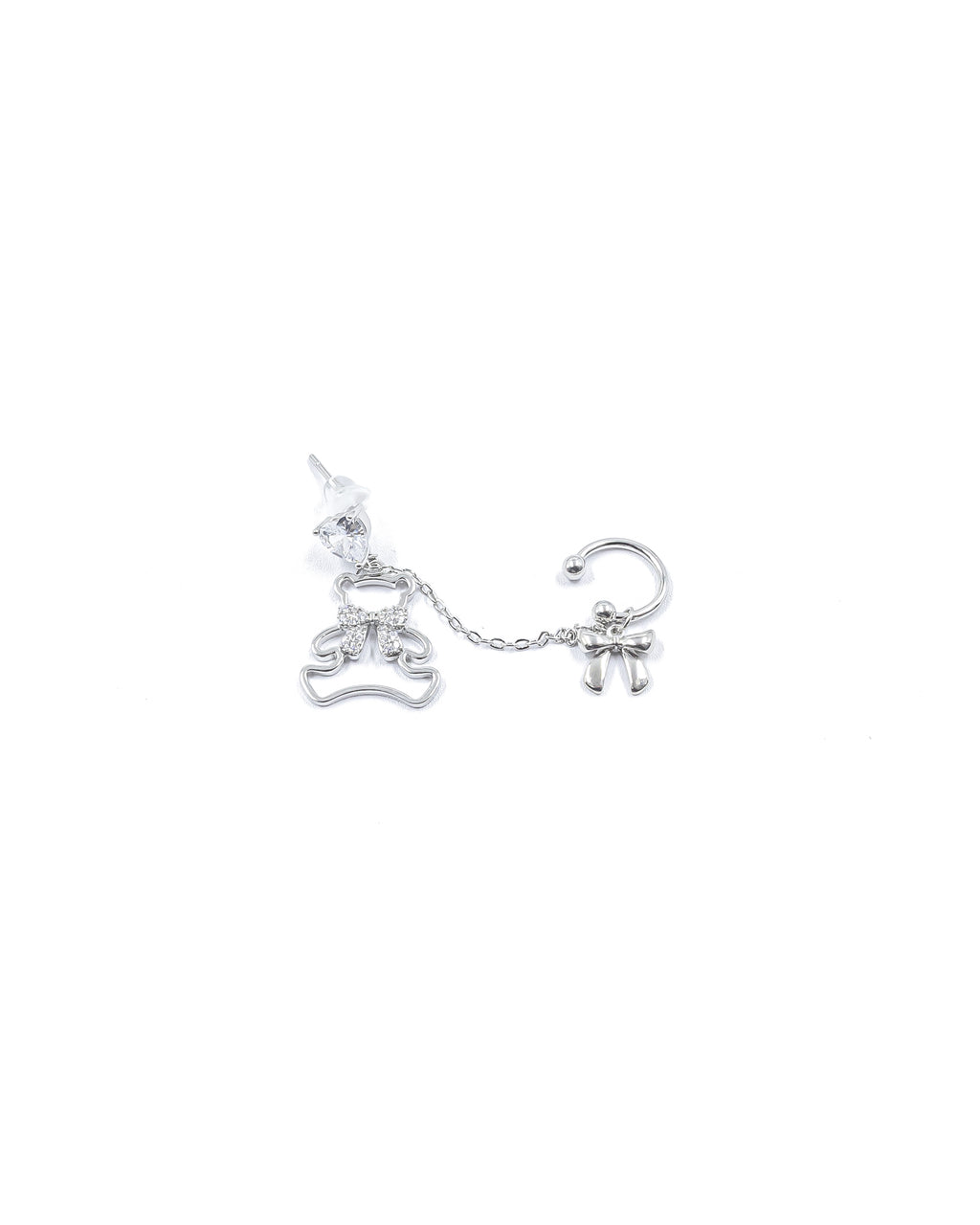 Aretes Plateados De Serpiente M2 Oro Laminado