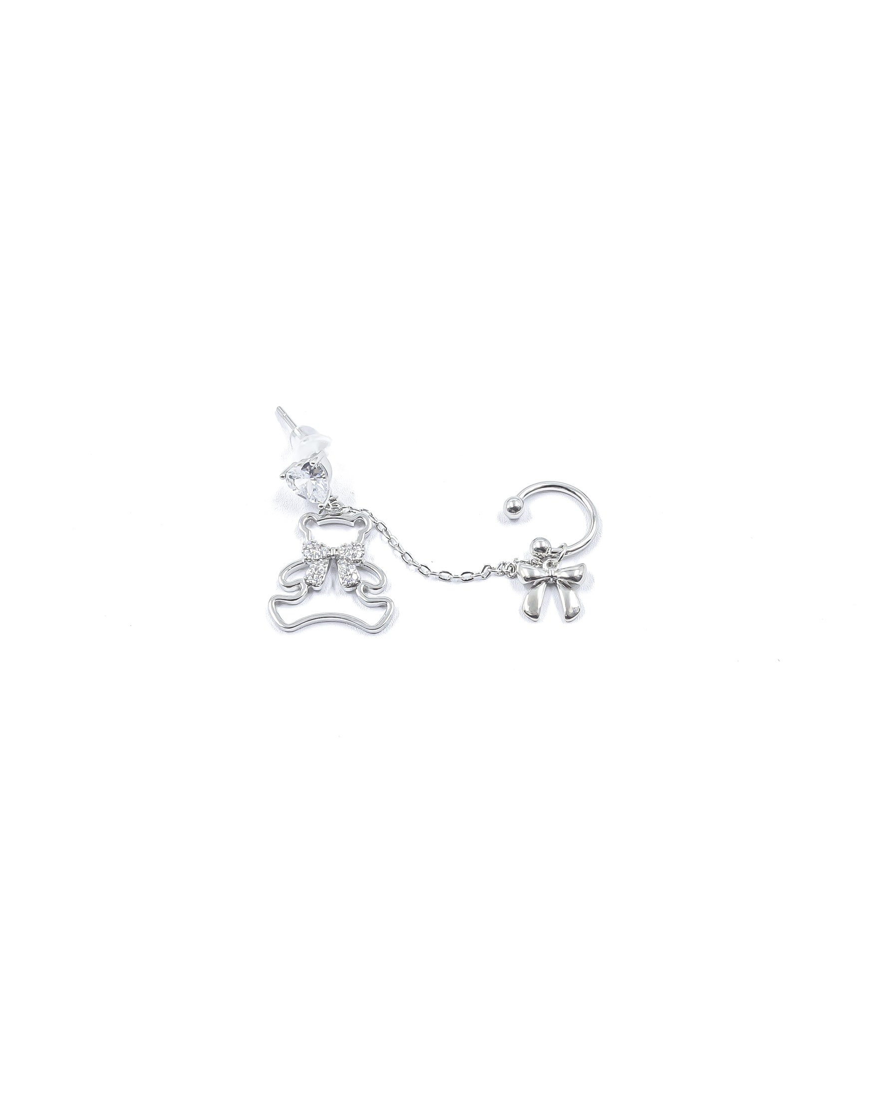 Aretes Plateados De Serpiente M2 Oro Laminado