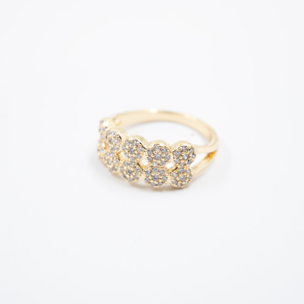 Anillos Dorados Xuping con Piedras M2 Oro Laminado