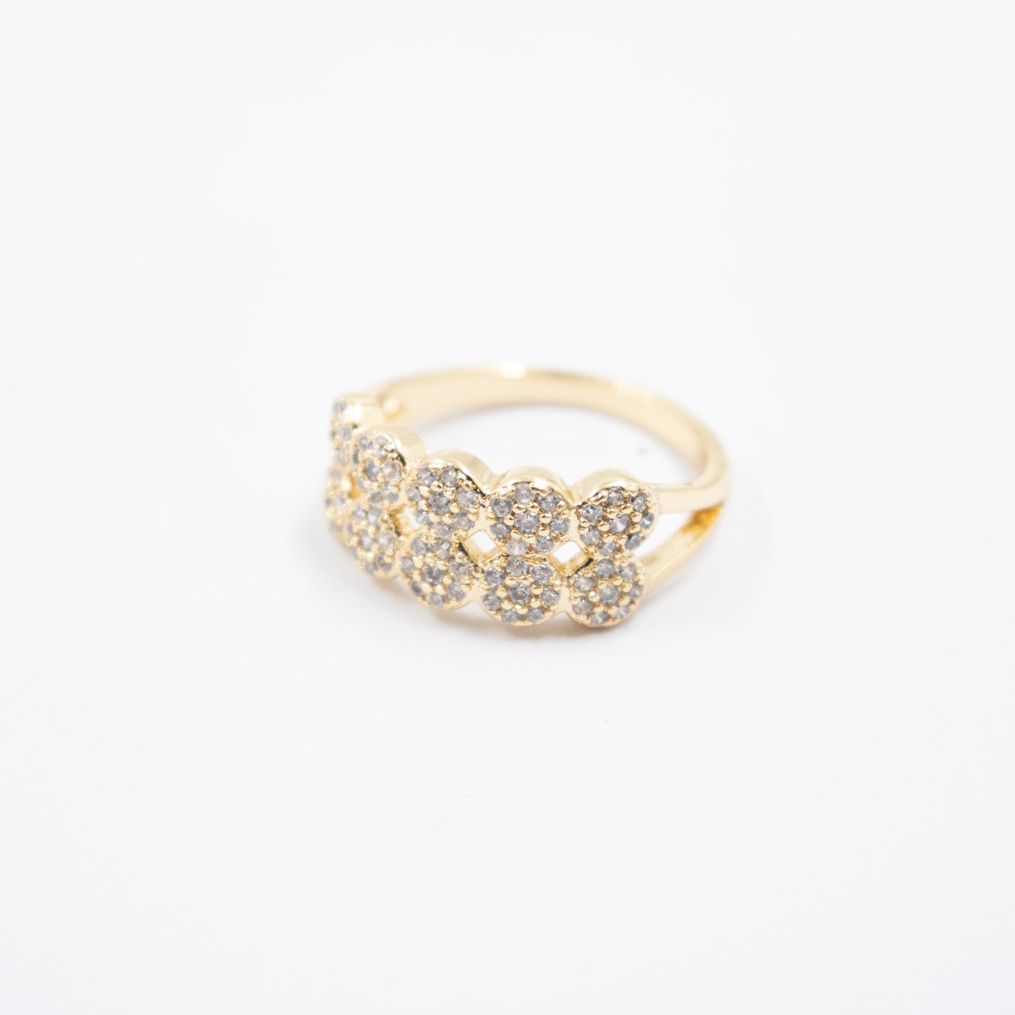 Anillos Dorados Xuping con Piedras M2 Oro Laminado