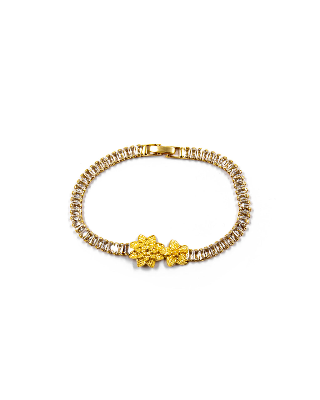 Pulsera dorada de piedras con piedra - M1 Oro Laminado
