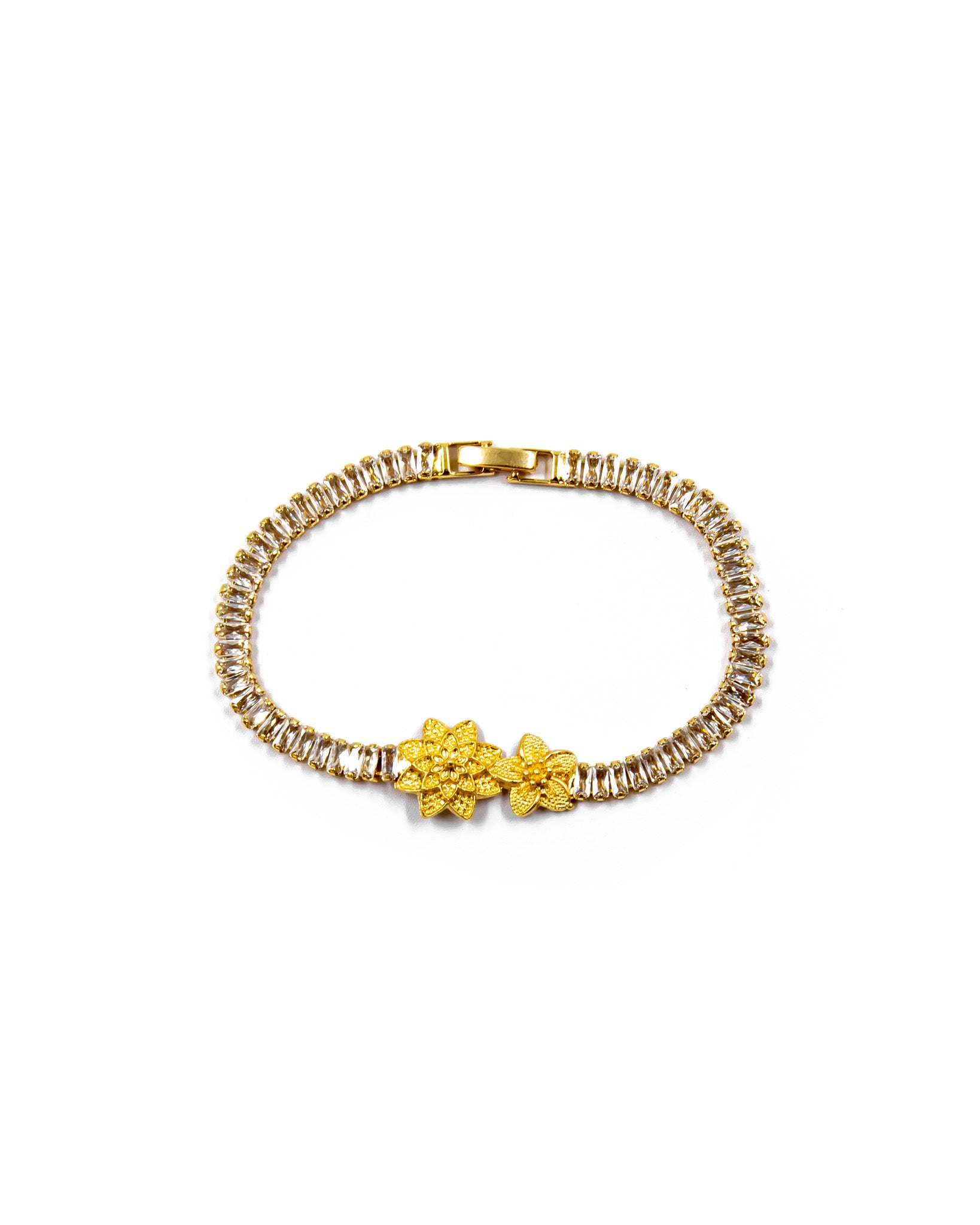 Pulsera dorada de piedras con piedra - M1 Oro Laminado