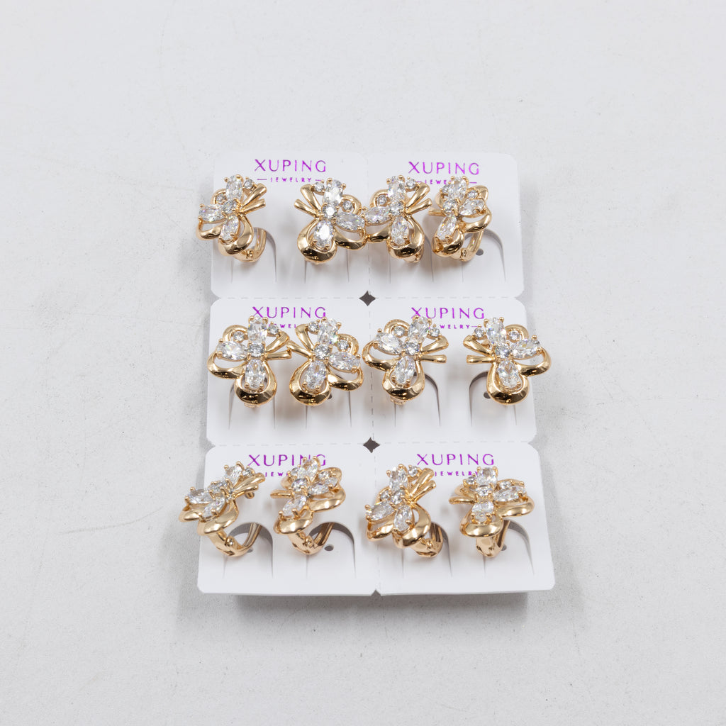 Paquete de 6 pares de Aretes Xuping Dorado M4 Oro Laminado