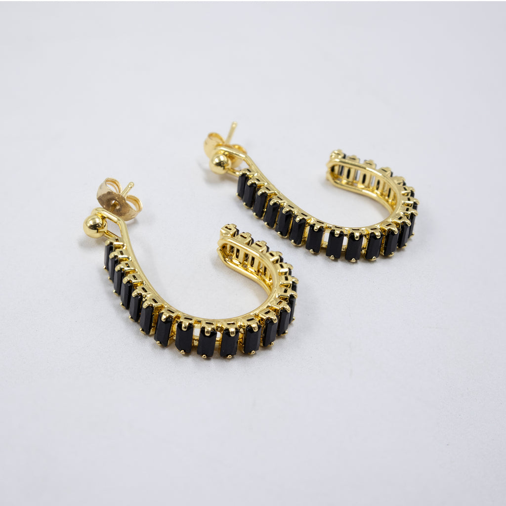 Aretes Dorados con piedras de color M10 Oro Laminado