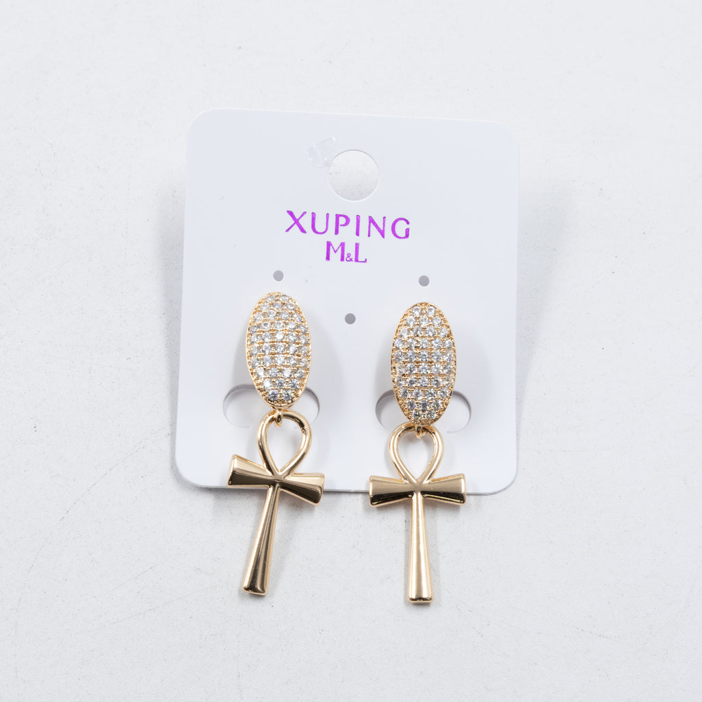 Aretes Xuping Dorados M16 Oro Laminado