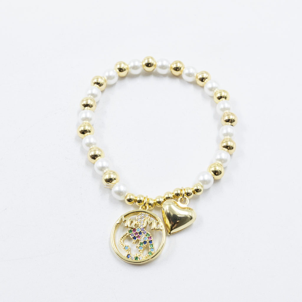 Pulsera con dije de Mamá M4 Oro Laminado 05/03/26