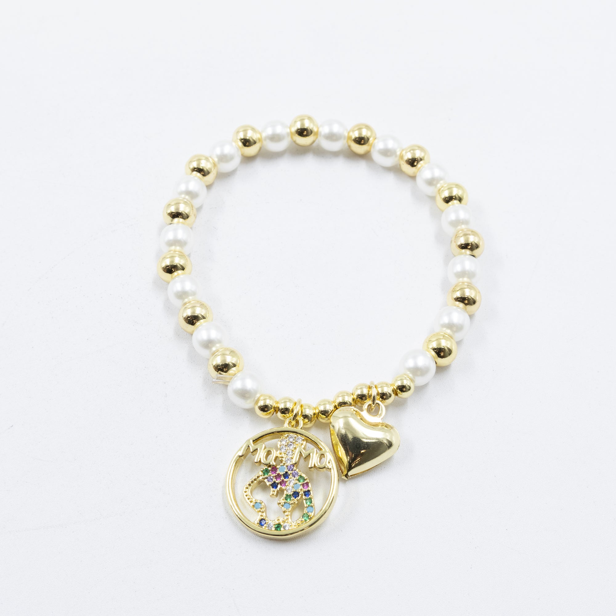 Pulsera con dije de Mamá M4 Oro Laminado 05/03/26