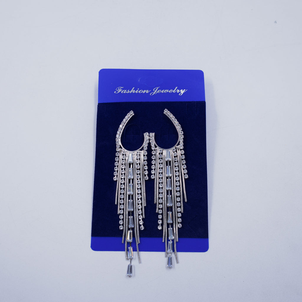 Aretes Largos con piedras M2 Oro Laminado
