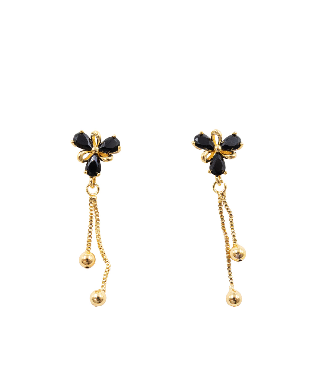 Aretes Dorados Largos M1 Oro Laminado