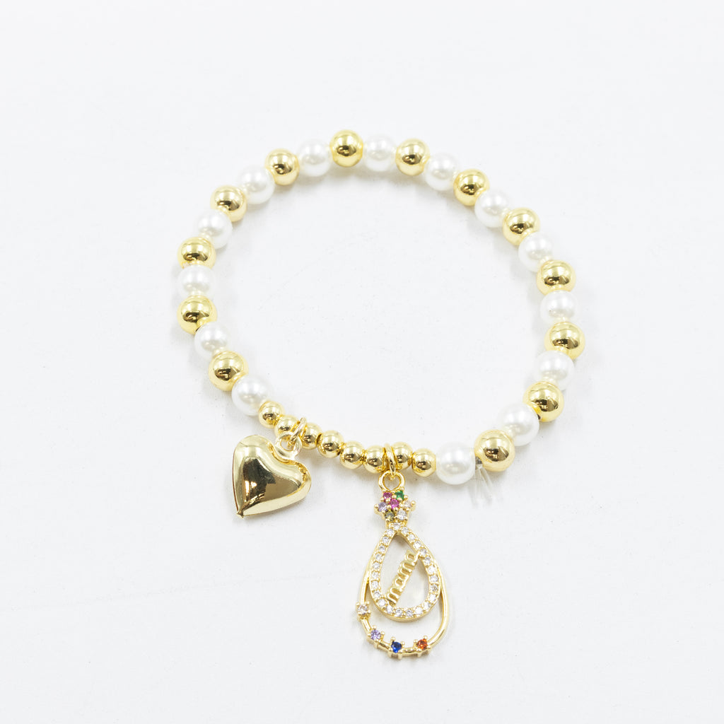 Pulsera con dije de Mamá M6 Oro Laminado 05/03/26