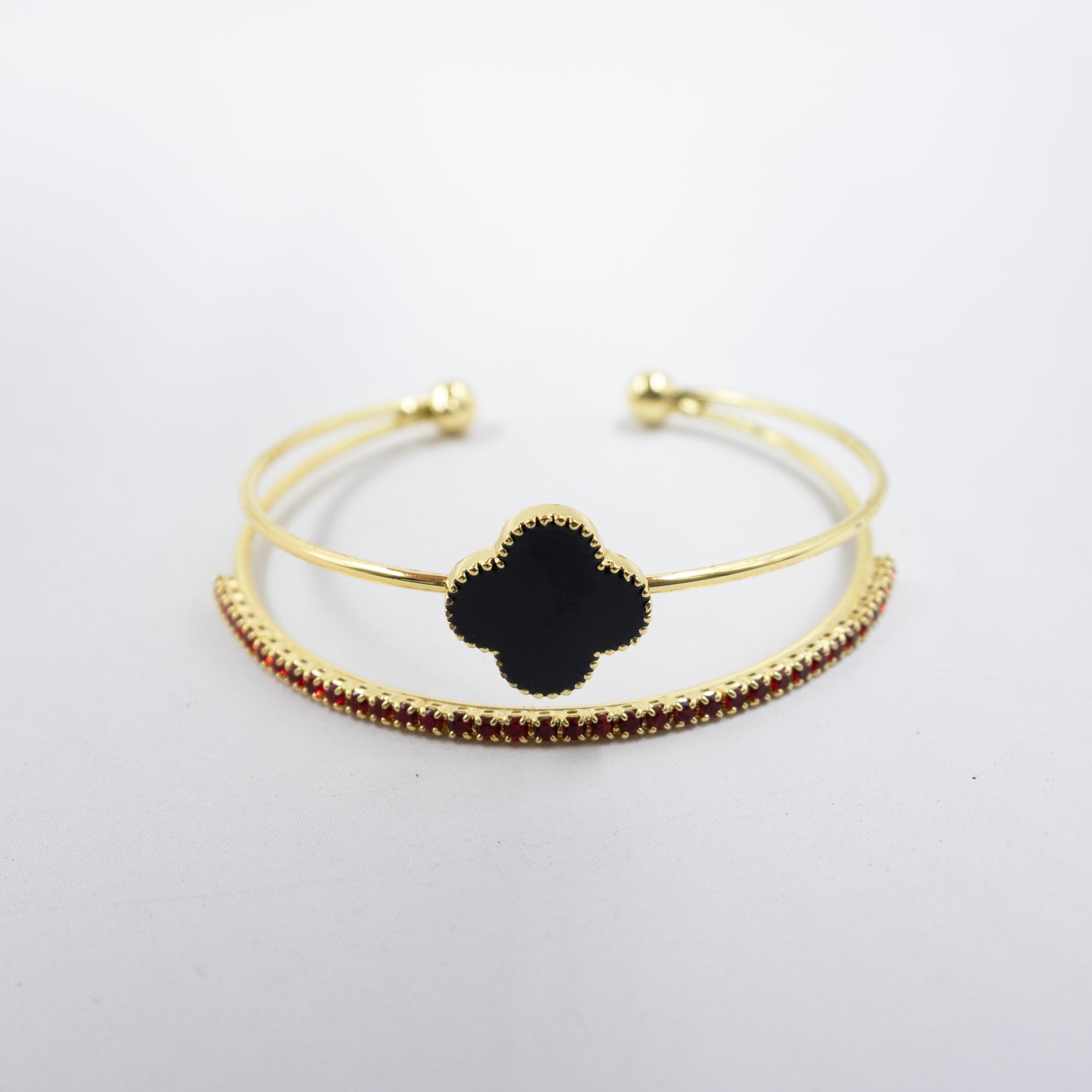 Pulsera dorada y Plateadas con piedras M3 Oro Laminado