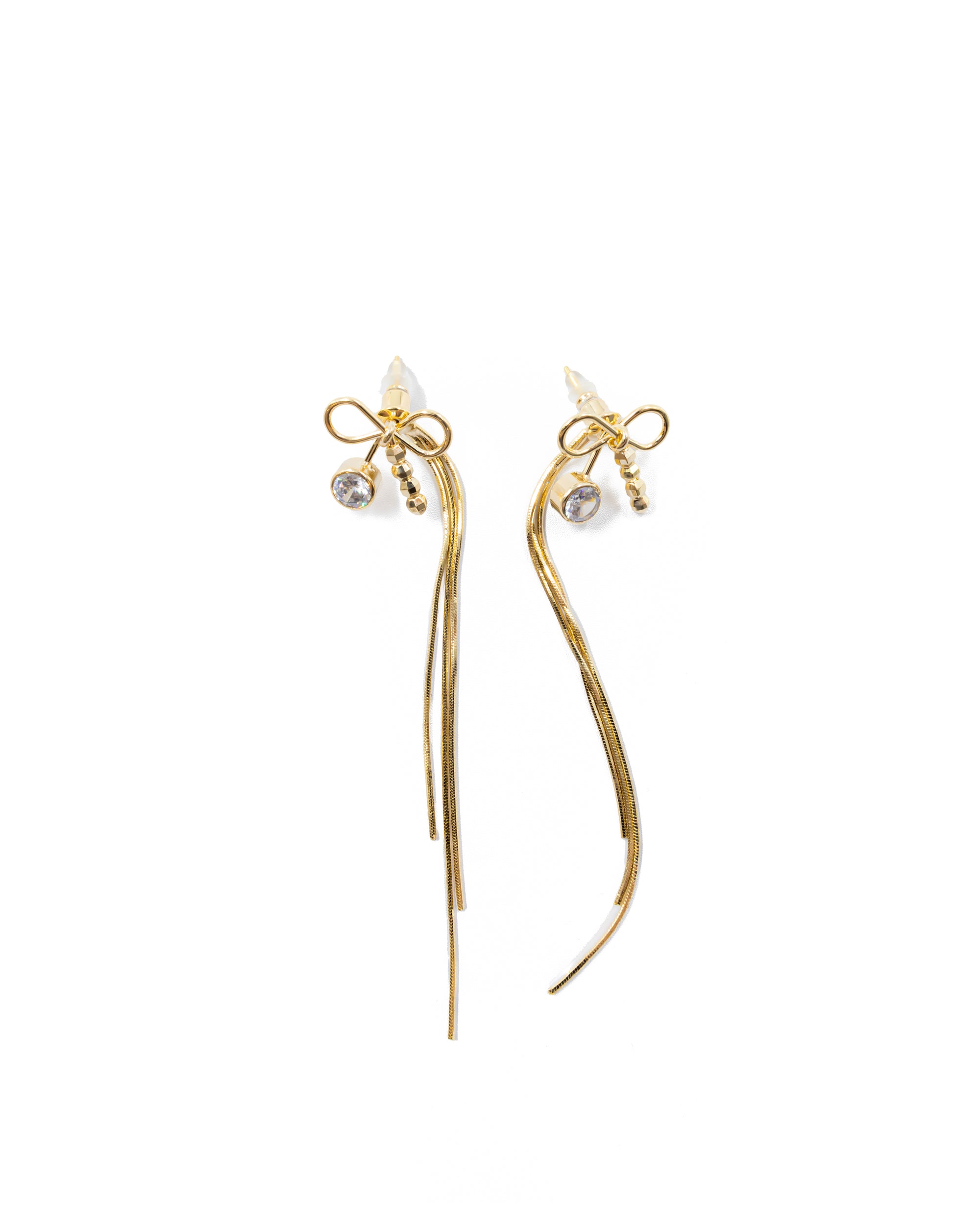 Aretes Largos Ansheli Dorados M4 Oro Laminado