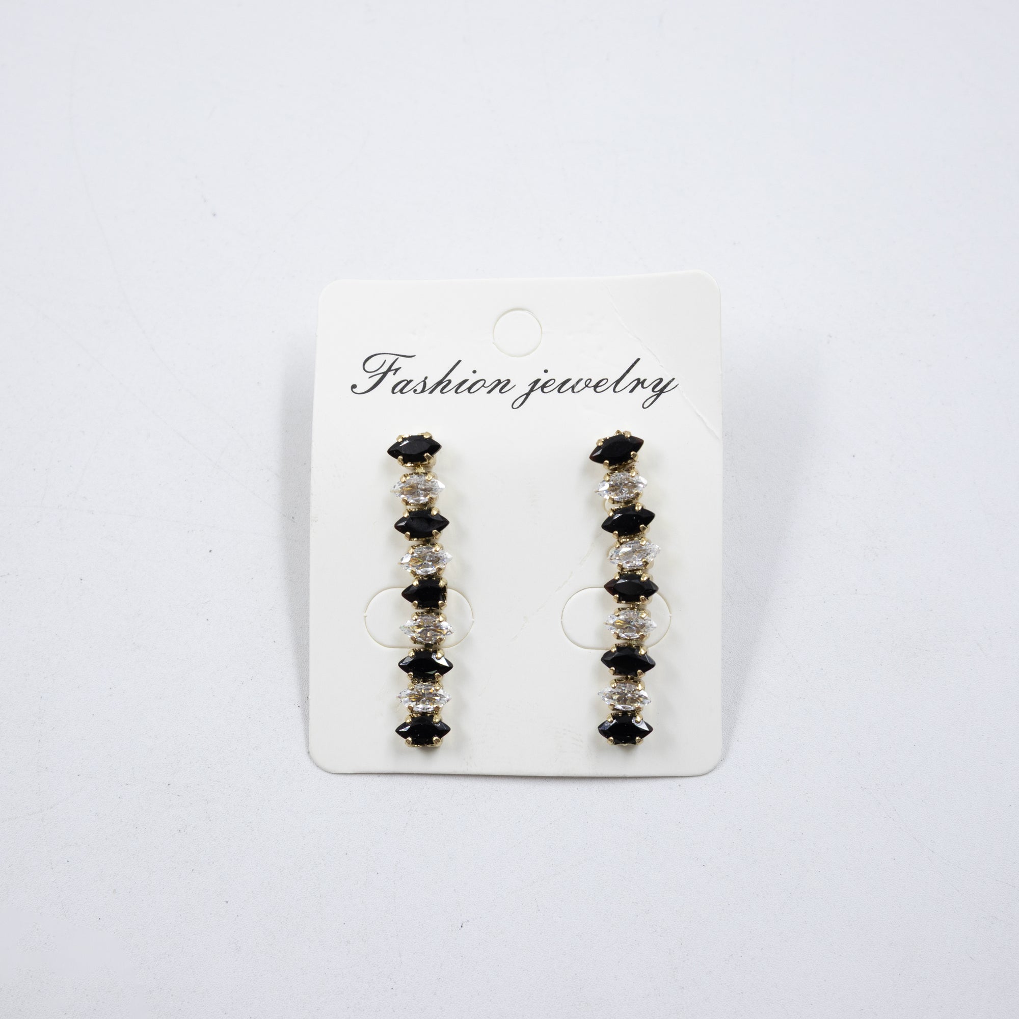 Aretes Largos Dorados con piedras M1 Oro Laminado