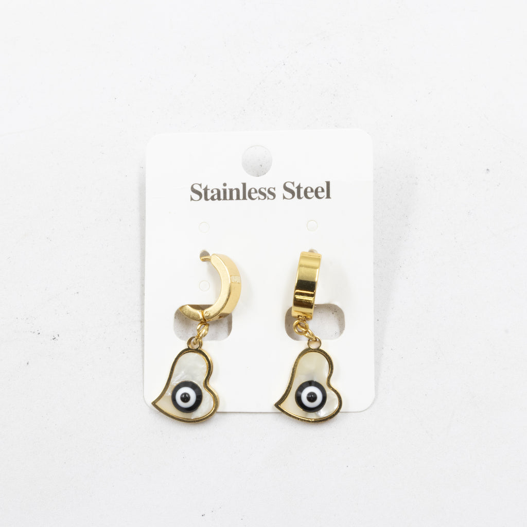 Aretes  Dorados de Ojo Turco M4 Oro Laminado