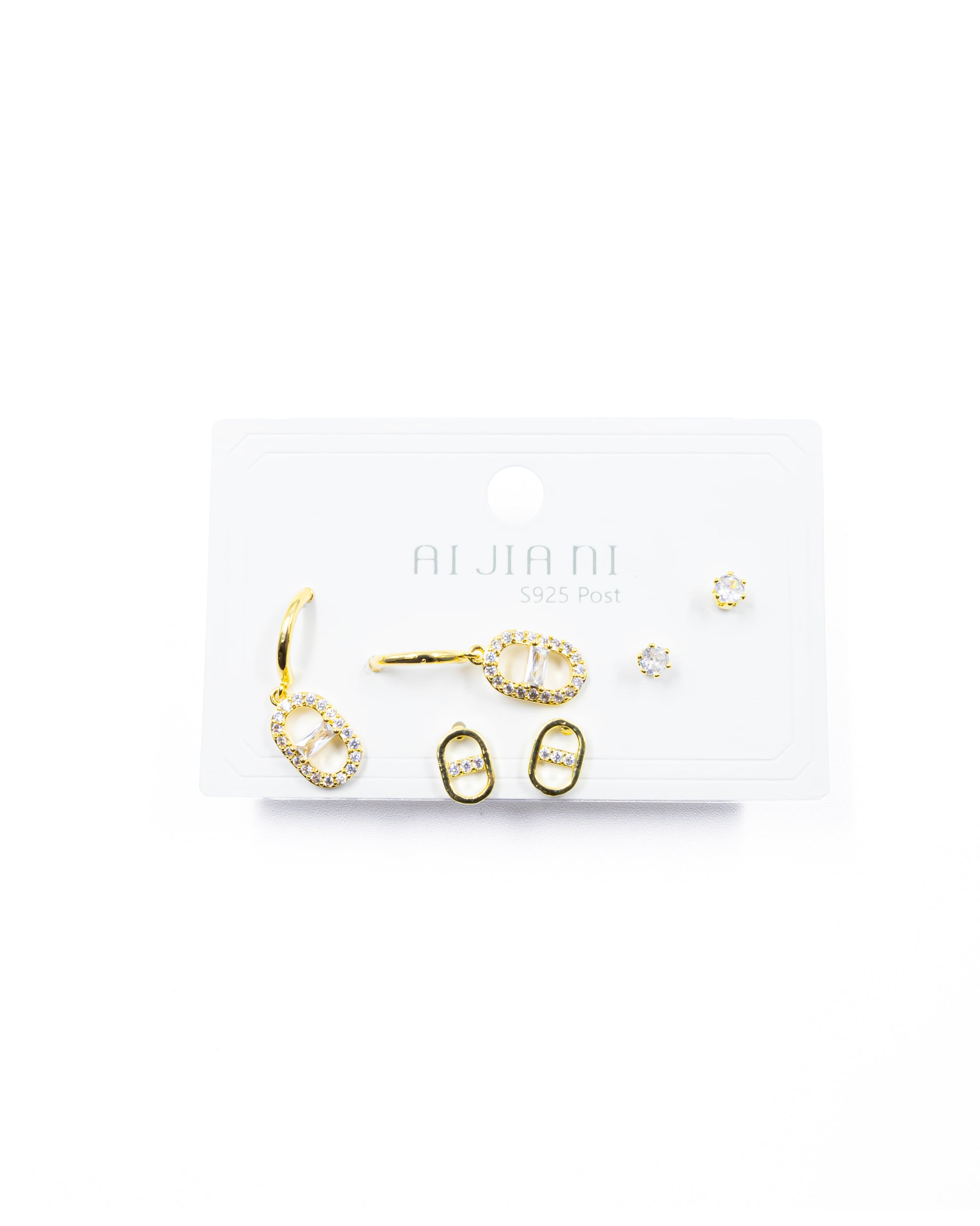 ARETES PAQUETE DE 3 M4 ORO LAMINADO