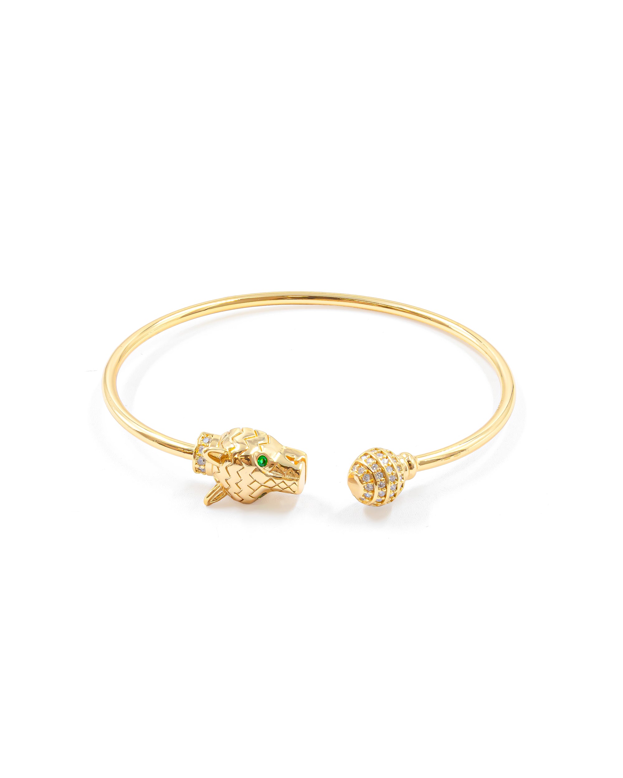 Brazalete Dorado con Piedras M5 Oro Laminado