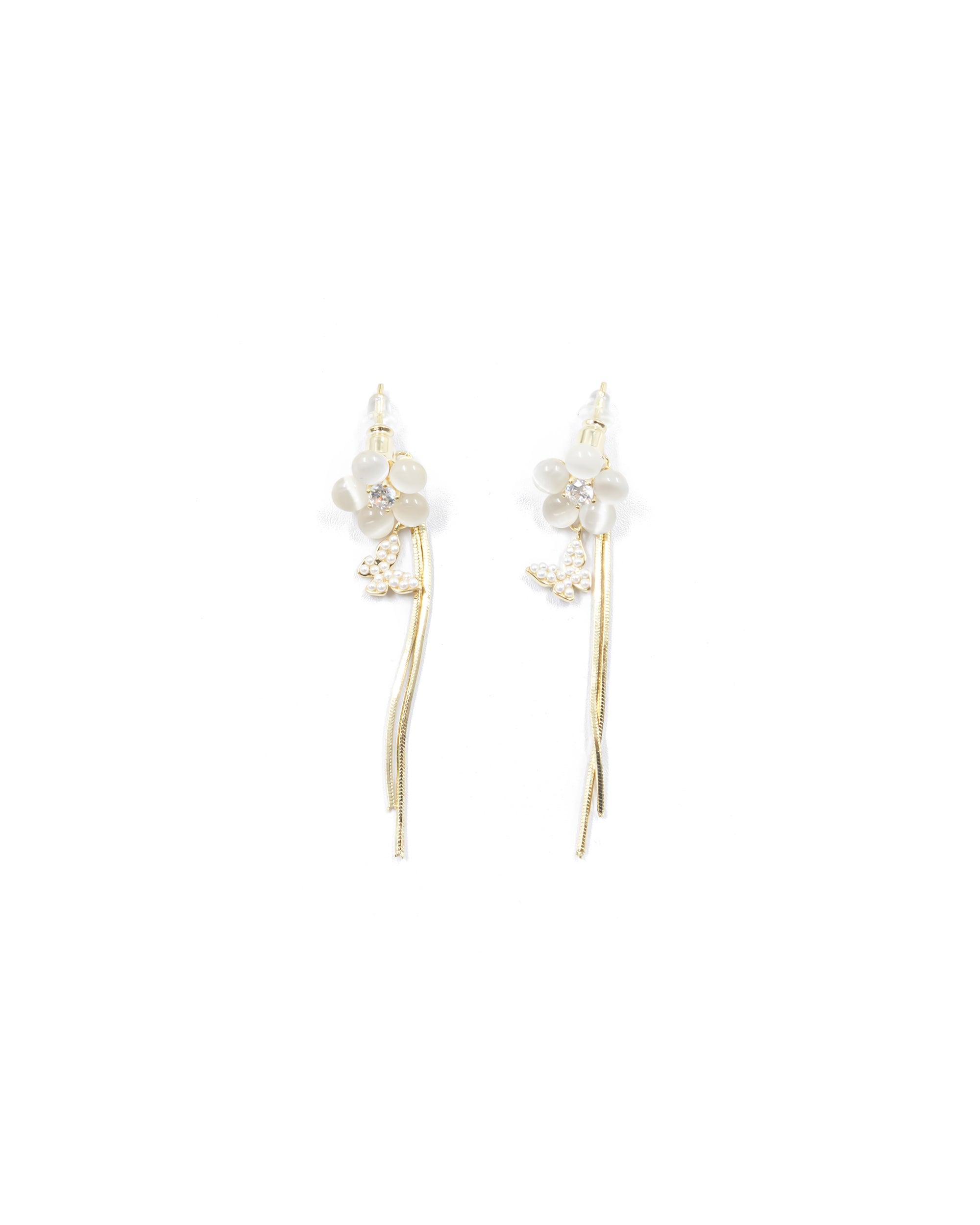 Aretes Largos Ansheli Dorados M10 Oro Laminado