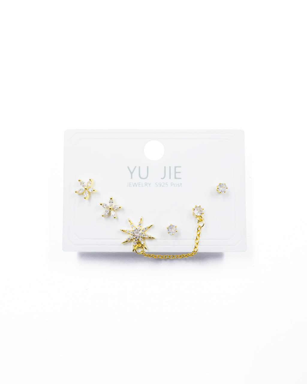 ARETES PAQUETE DE 3 M5 ORO LAMINADO