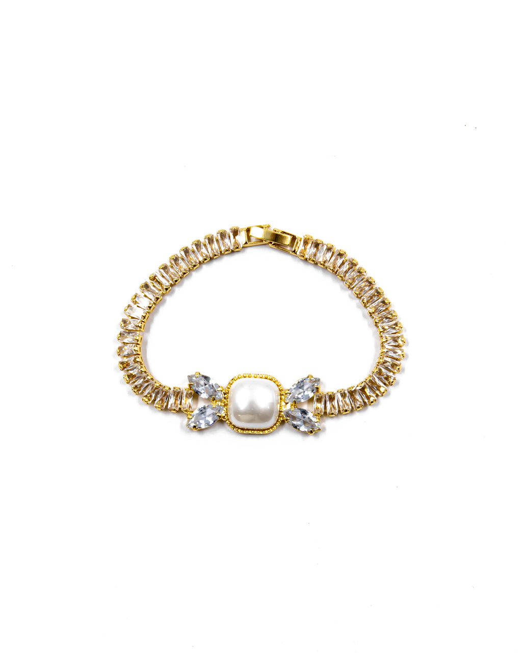 Pulsera dorada de piedras con piedra - M3 Oro Laminado