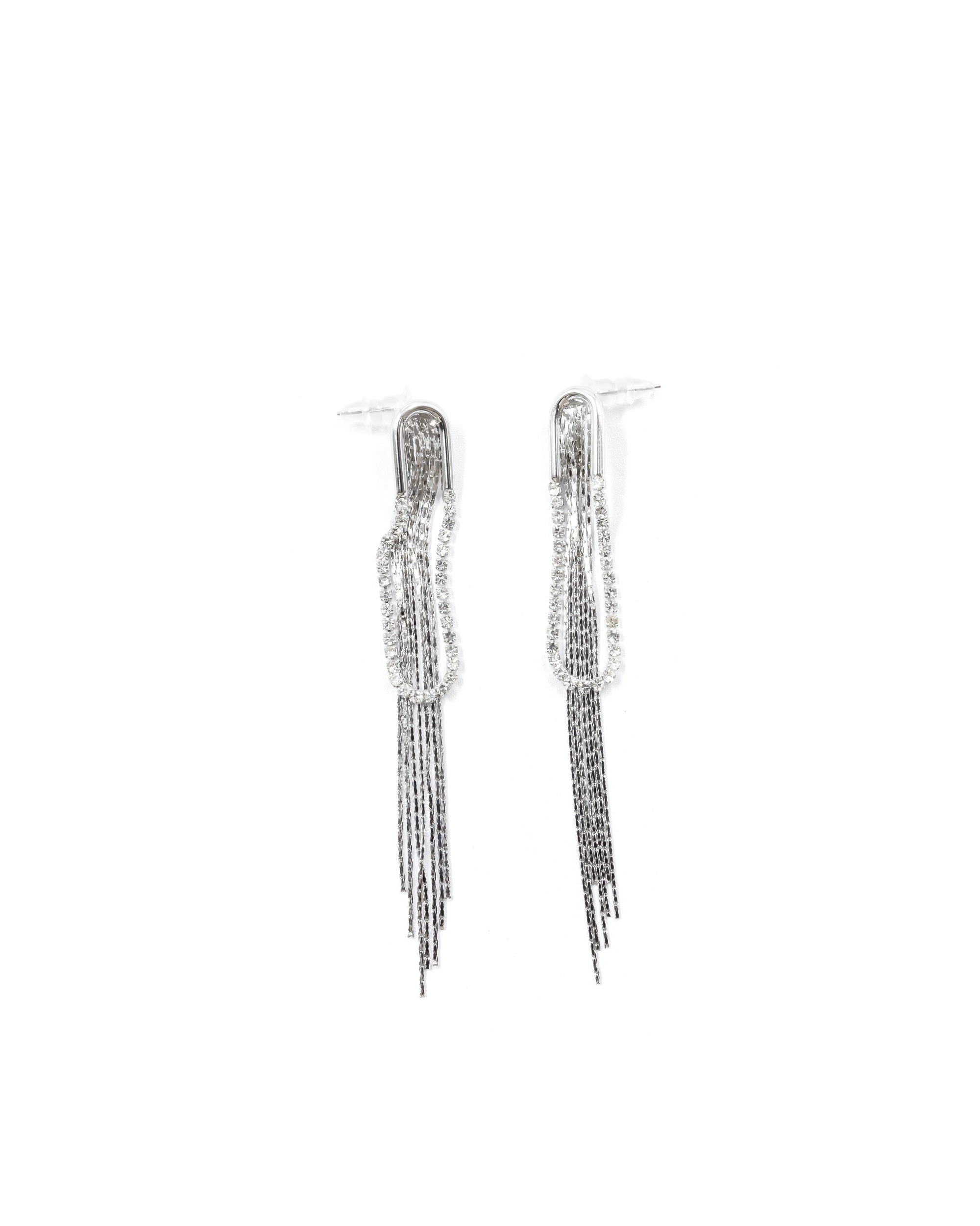 Aretes Largos Ansheli Plateados M16 Oro Laminado