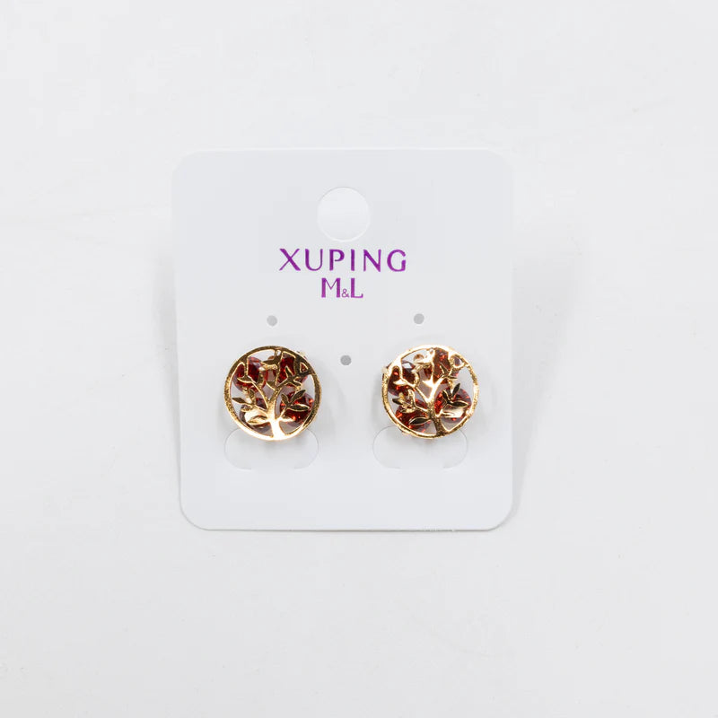 Aretes Dorados Xuping de Aro M13 Oro Laminado