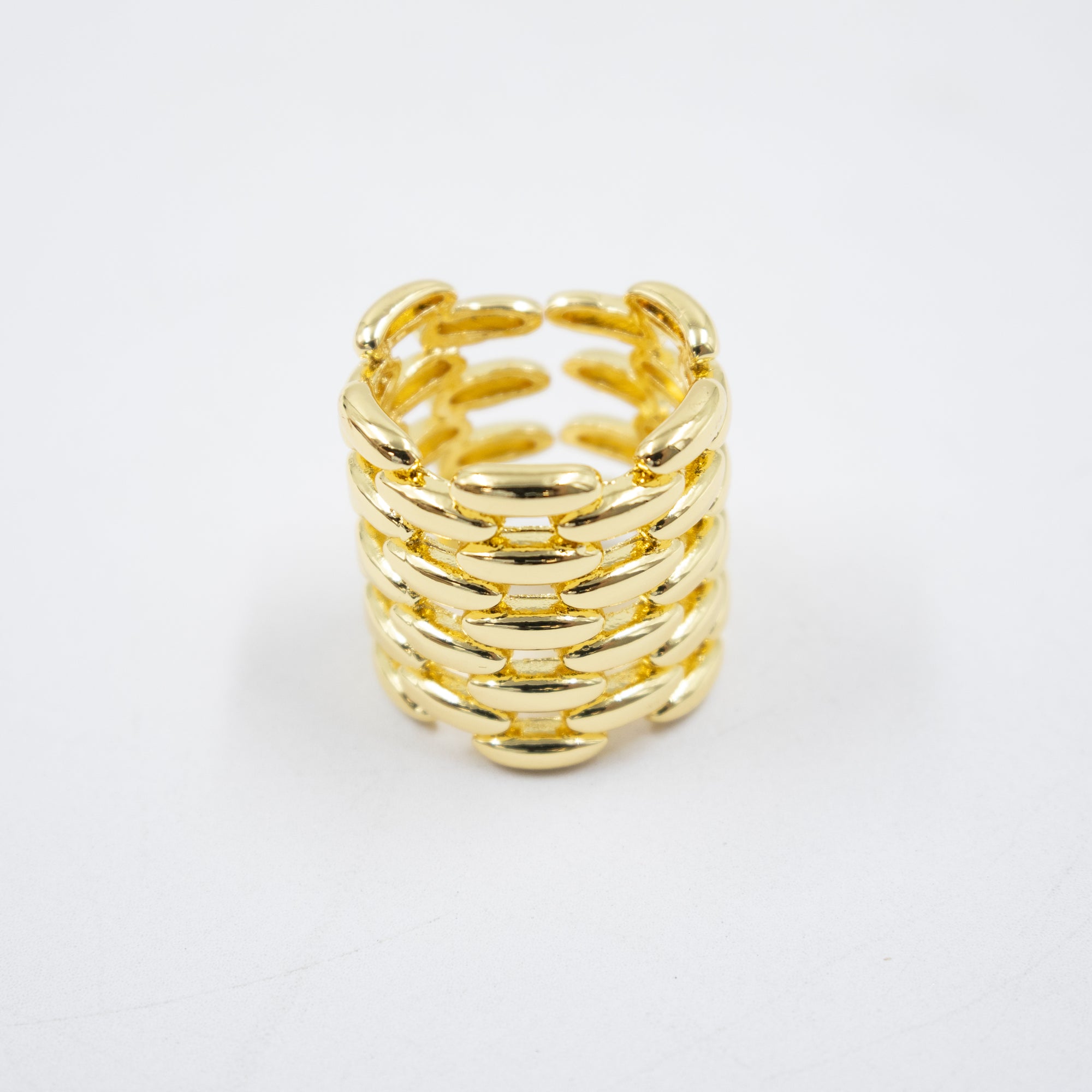 Anillos Dorados Ajustables Chunkys M1 Oro Laminado