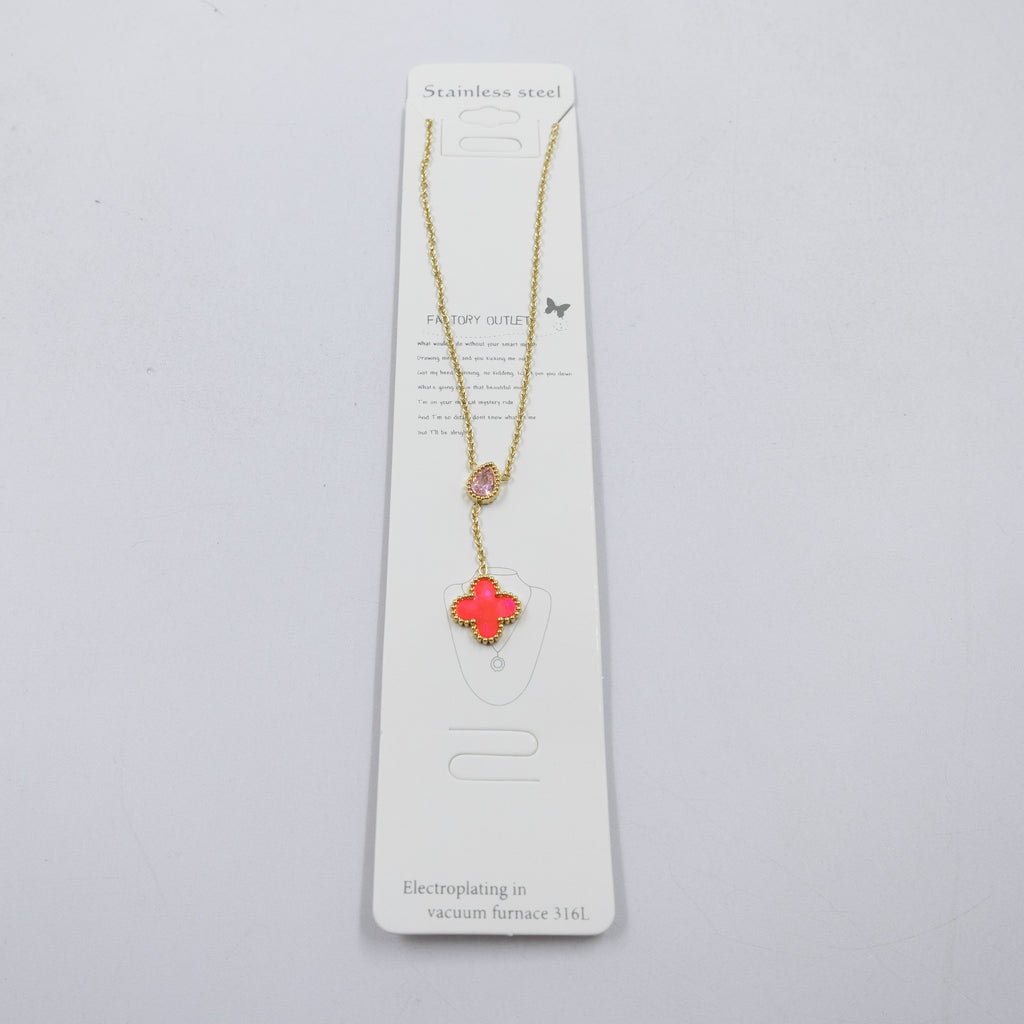 Collar Dorado de Trebol M1 Oro Laminado