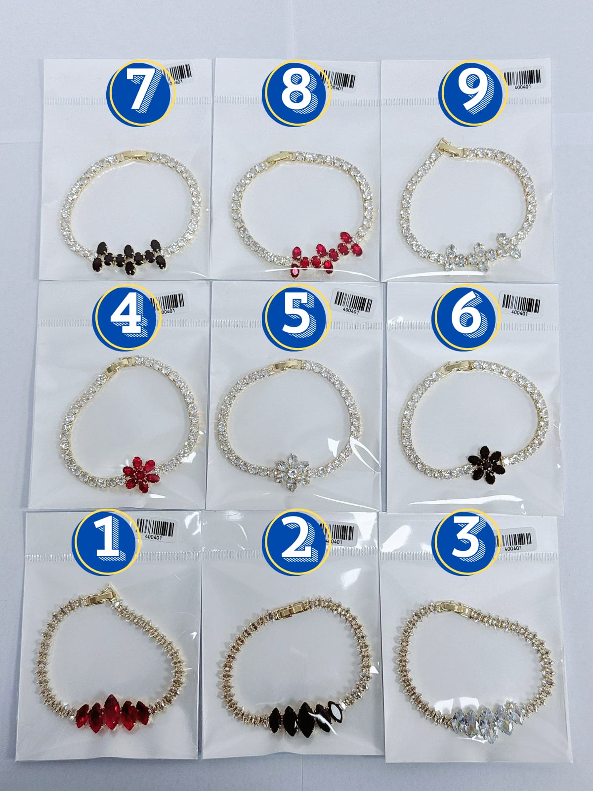 Pulsera Cristal M5 Oro Laminado