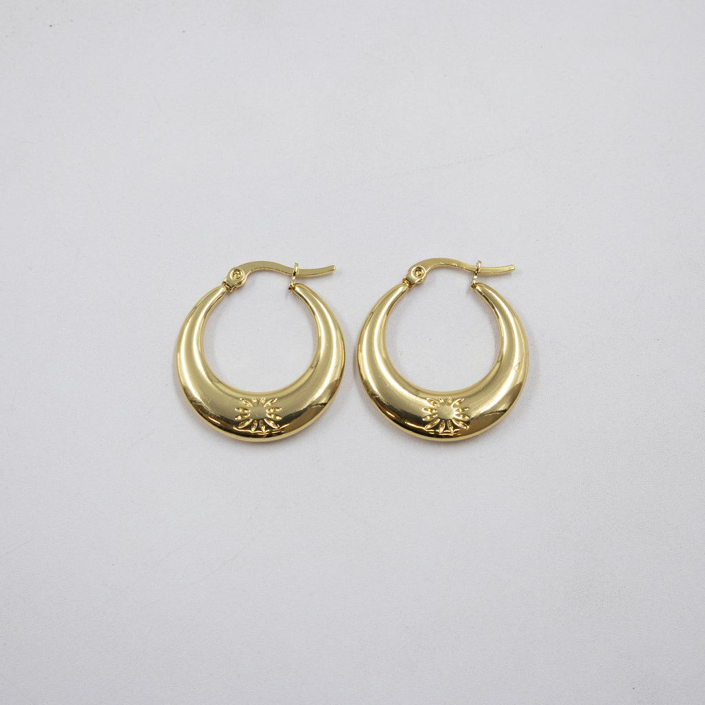 Aretes Dorados Chicos M5 Oro Laminado