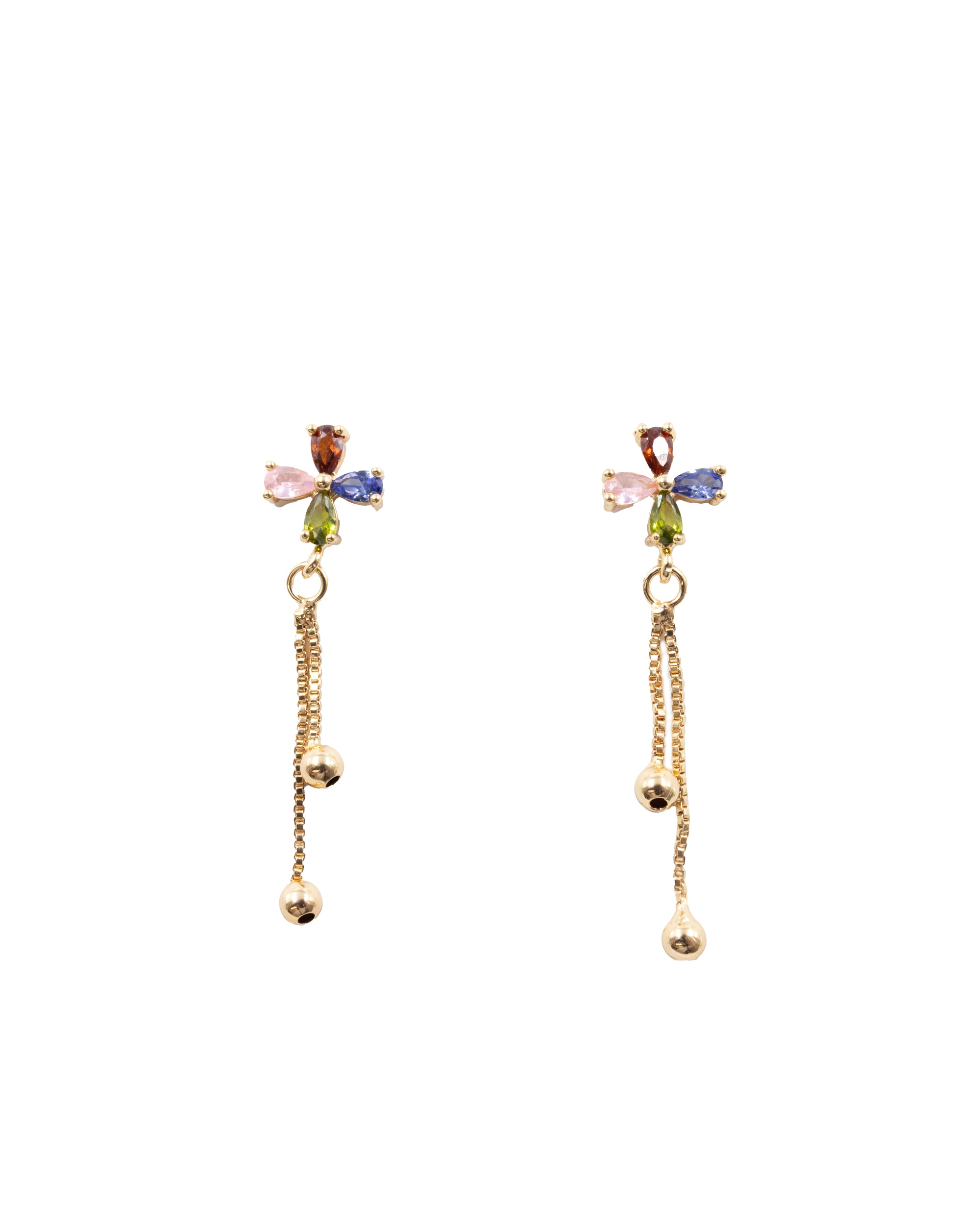 Aretes Dorados Largos M2 Oro Laminado