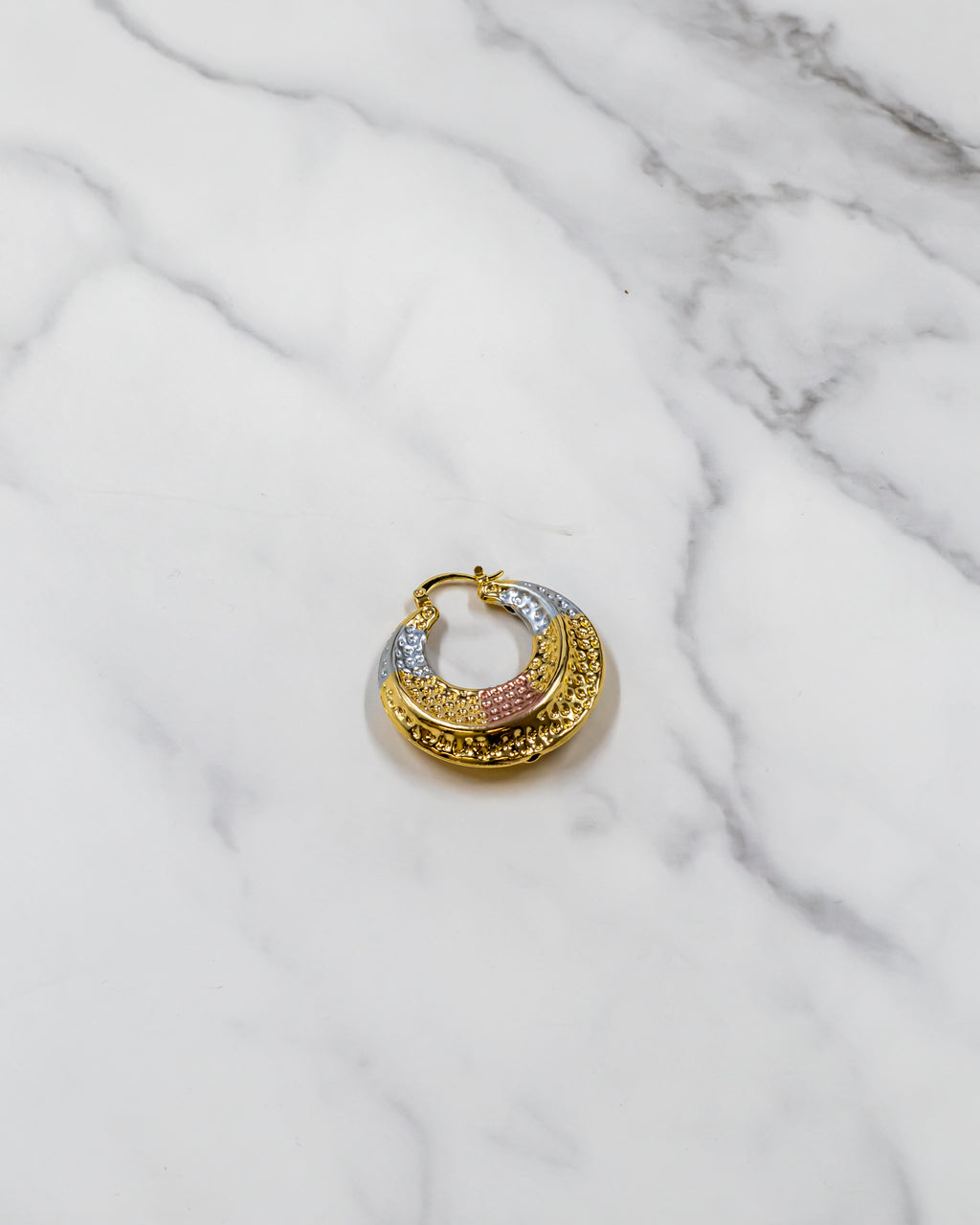 Aretes tipo canasta - M1 Oro Laminado