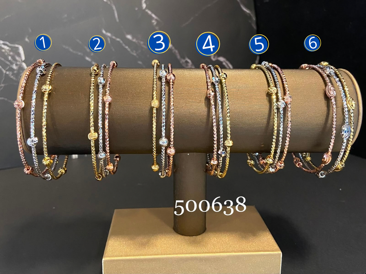 [26/SEPTIEMBRE/26] Pulsera Triples M1 Oro Laminado