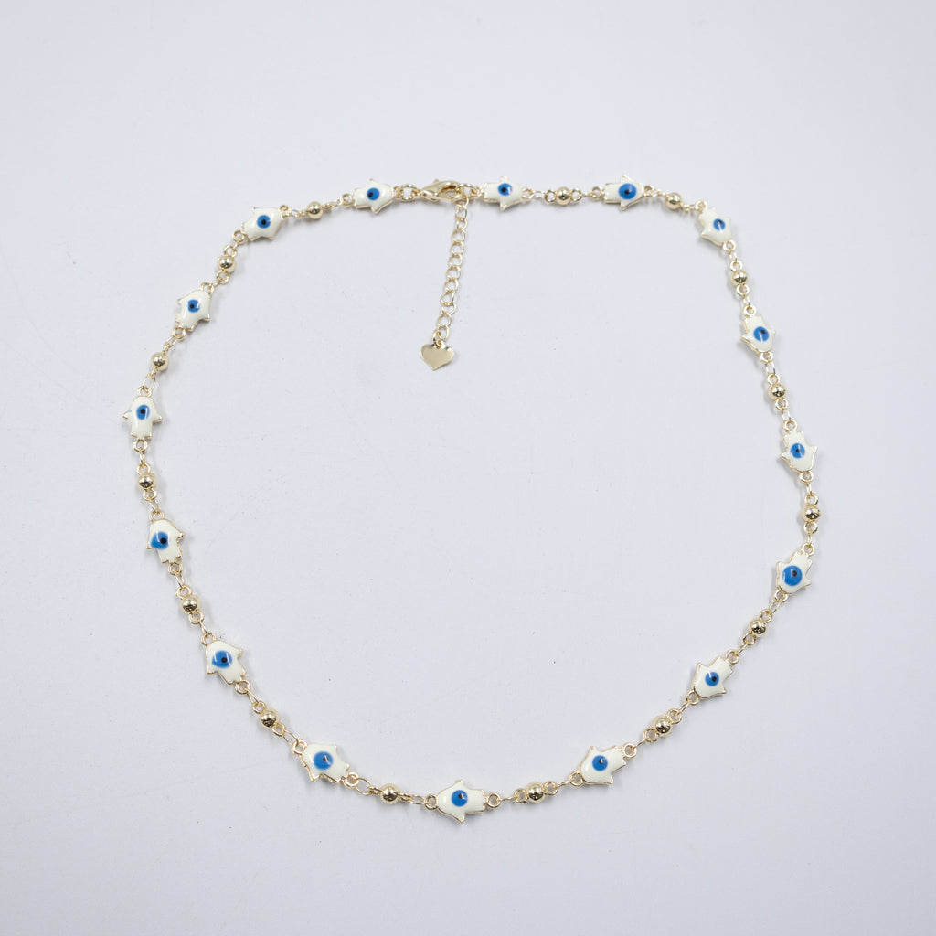 Collar Dorado de Ojo Turco M5 Oro Laminado