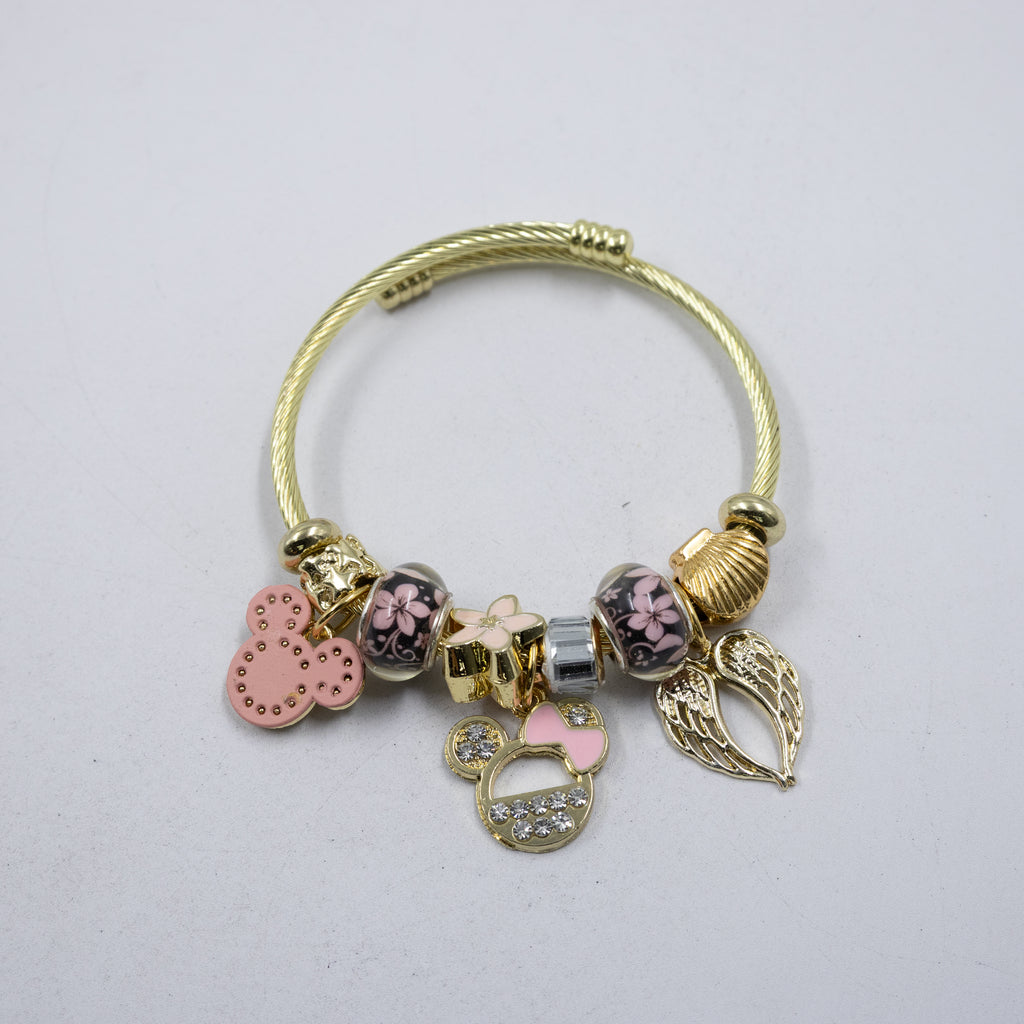 Pulsera tipo Pandora M12 Oro Laminado