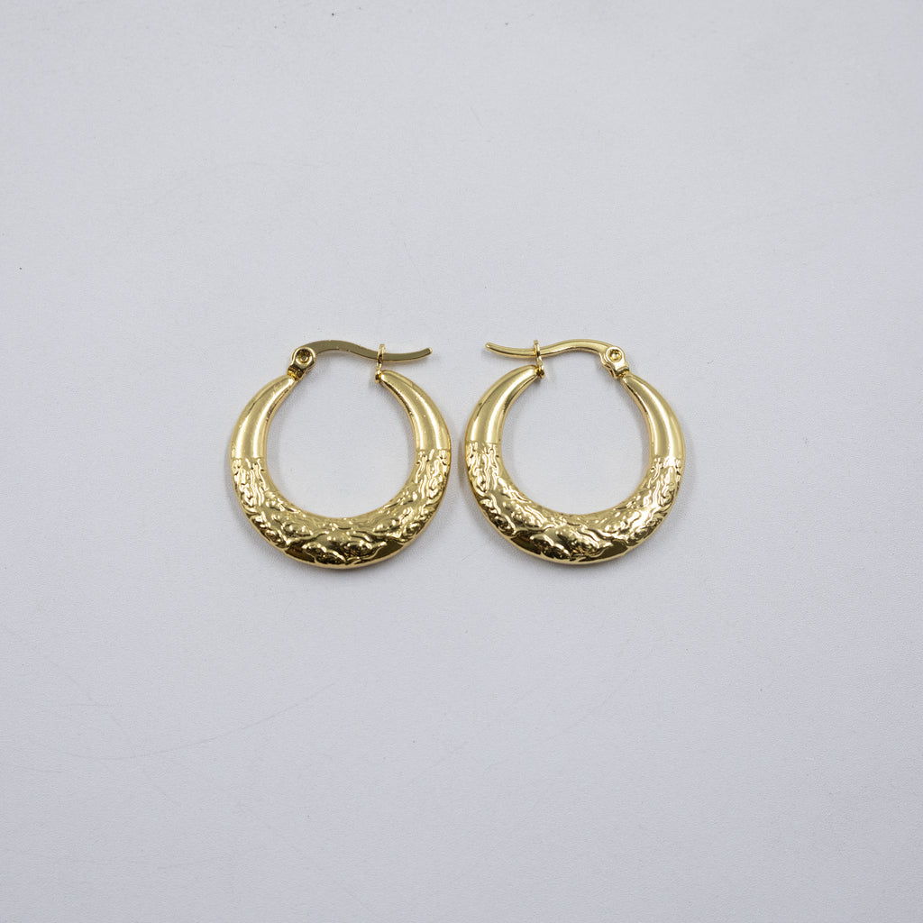 Aretes Dorados Chicos M4 Oro Laminado