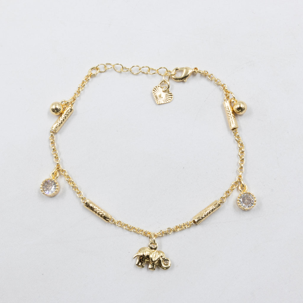 Pulseras Doradas con Dije M1 Oro Laminado