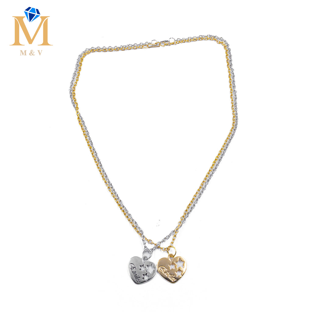 Collares en Pareja de corazón M7 Acero Inoxidable