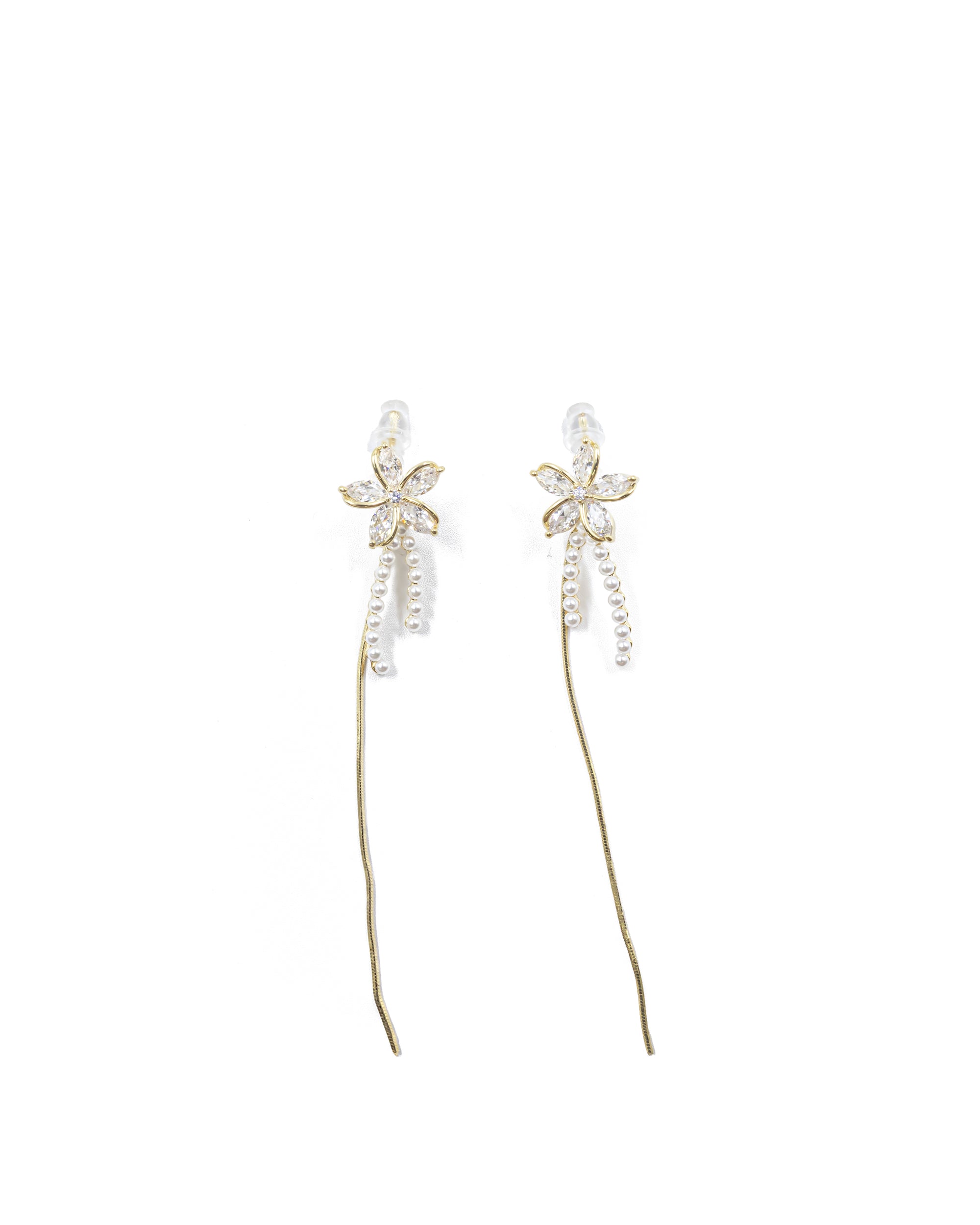 Aretes Largos Ansheli Dorados M9 Oro Laminado