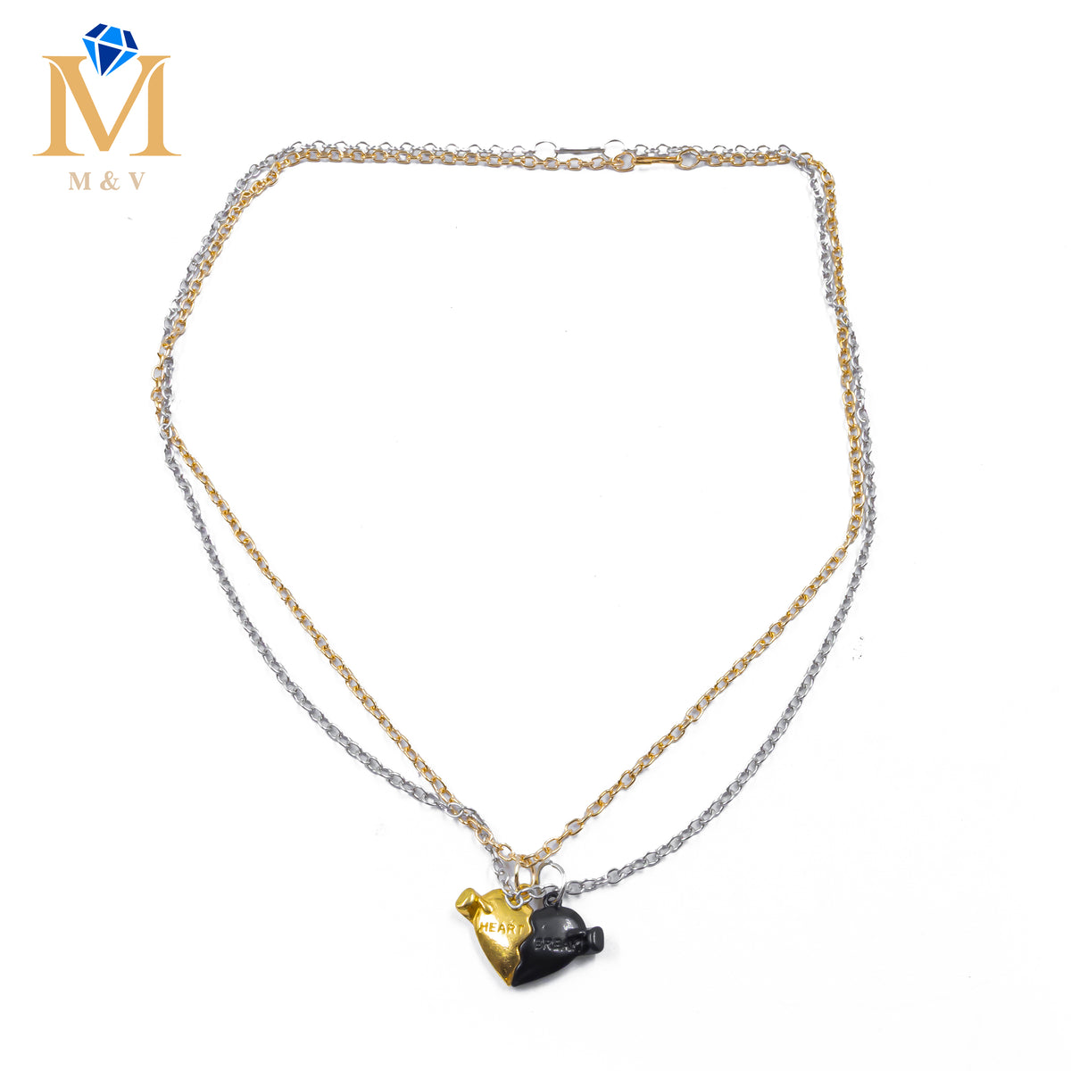 Collares en Pareja de corazón M3 Acero Inoxidable