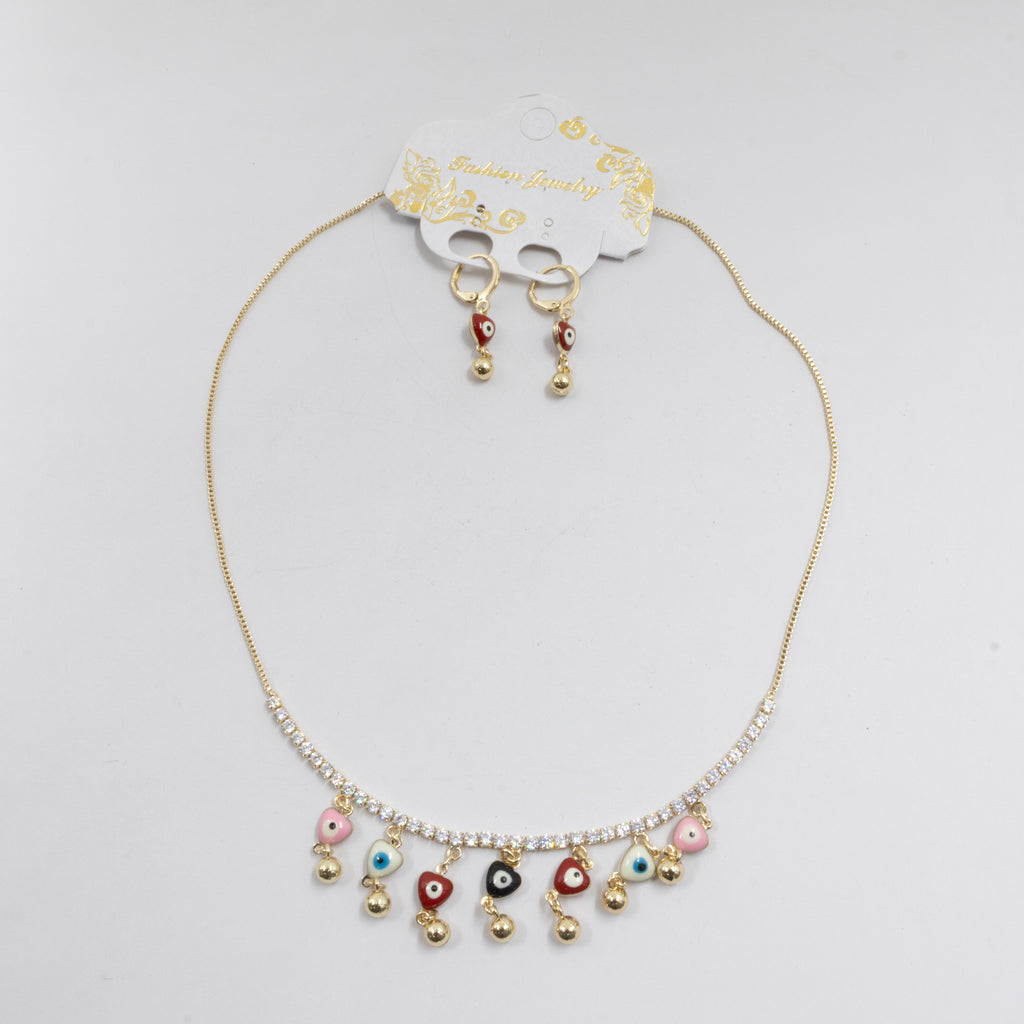 Conjunto Dorado de Ojo Turco M1 Oro Laminado