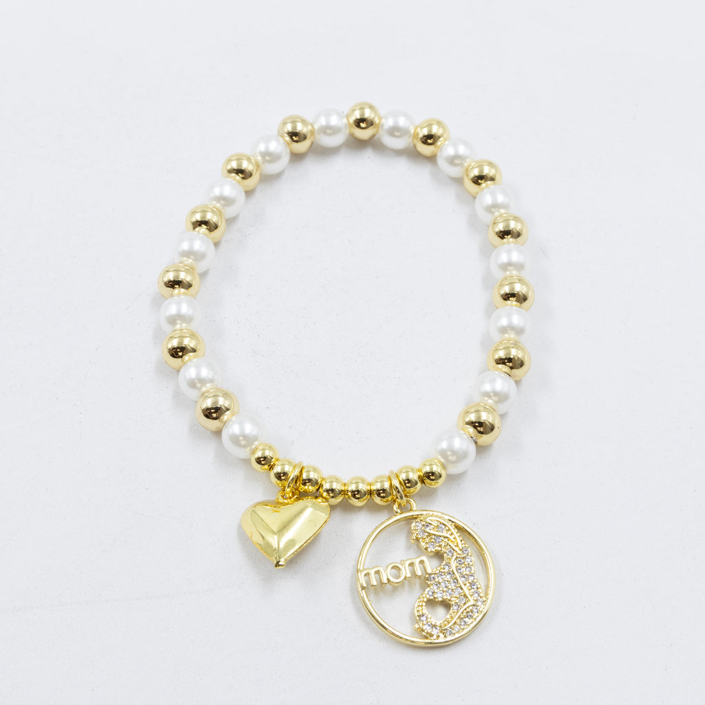 Pulsera con dije de Mamá M2 Oro Laminado 05/03/26