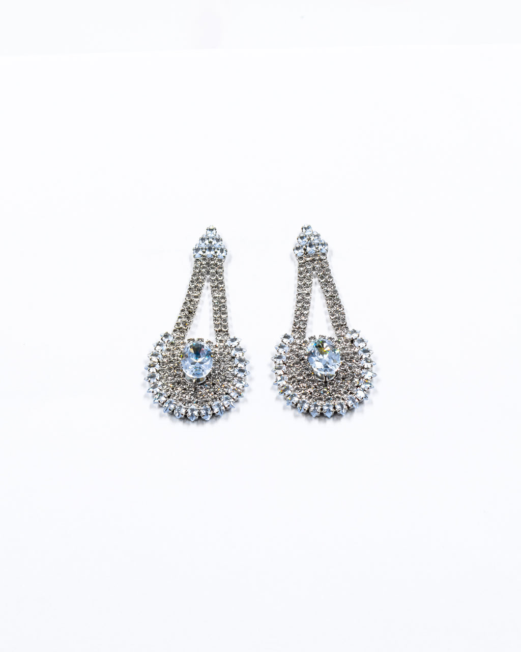 Aretes Largos de piedras - M4 Oro Laminado