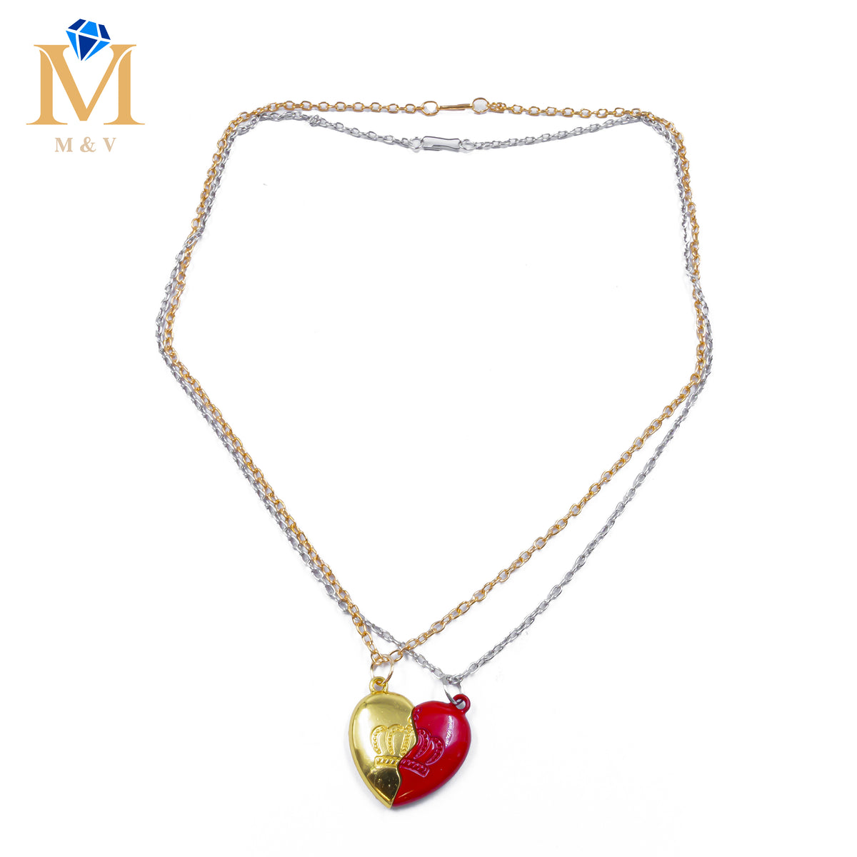Collares en Pareja de corazón M5 Acero Inoxidable