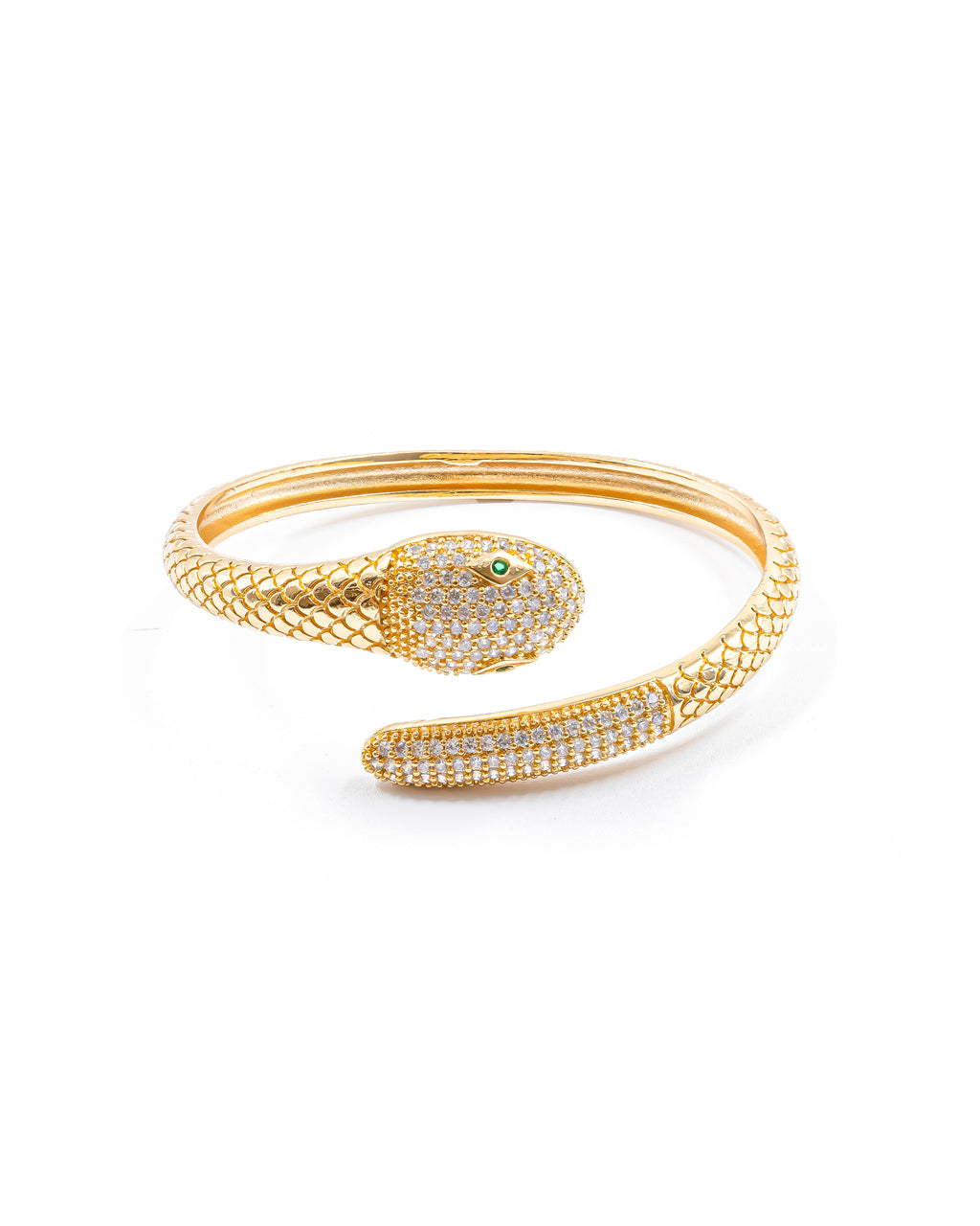 Brazalete Dorado con Piedras M11 Oro Laminado