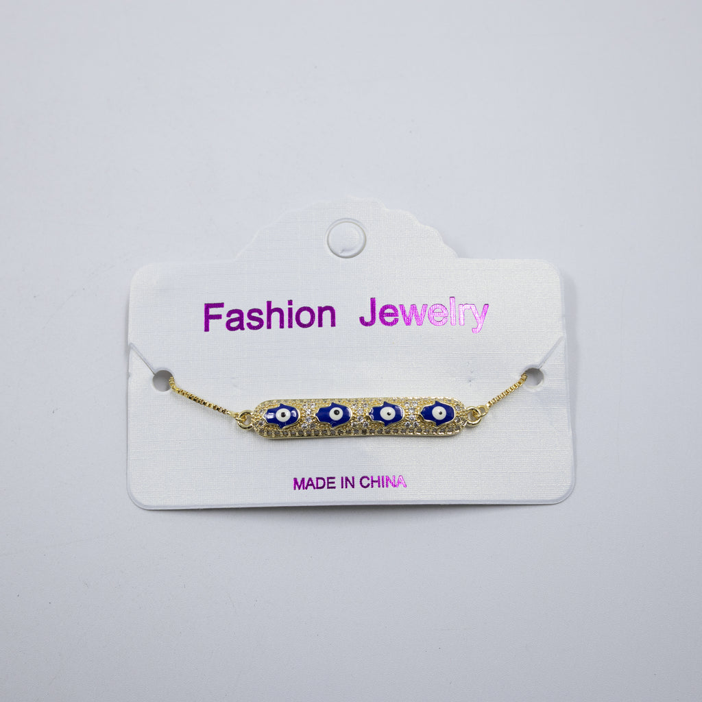 Pulsera Dorada de Ojo Turco M5 Oro Laminado