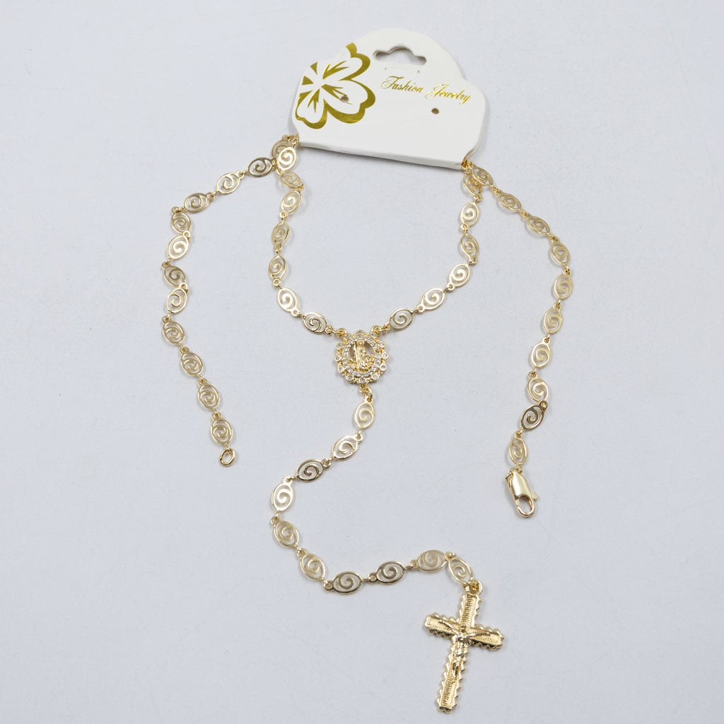 Collar Dorado Religioso M2 Oro Laminado