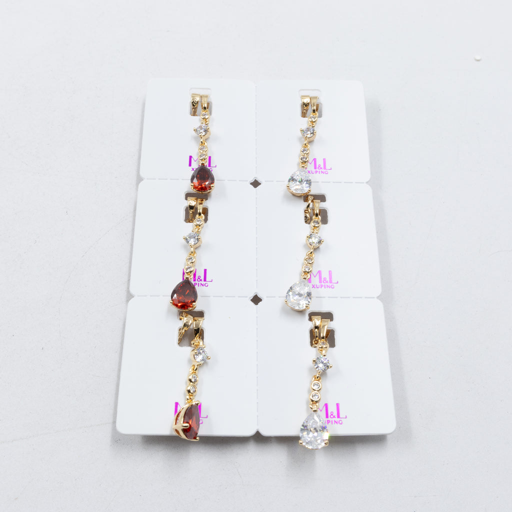 Paquete de 6 dijes con Piedras Oro Rosado  M3 Oro Laminado