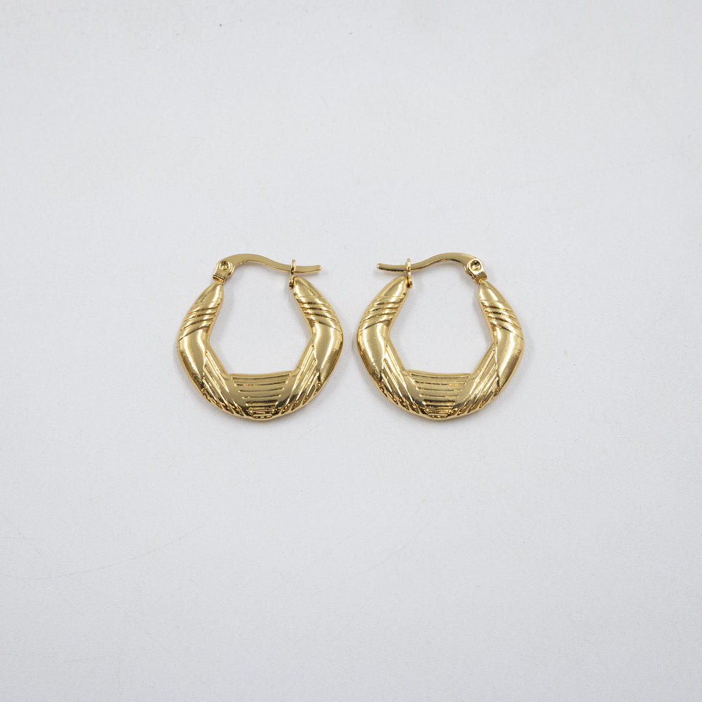 Aretes Dorados Chicos M3 Oro Laminado