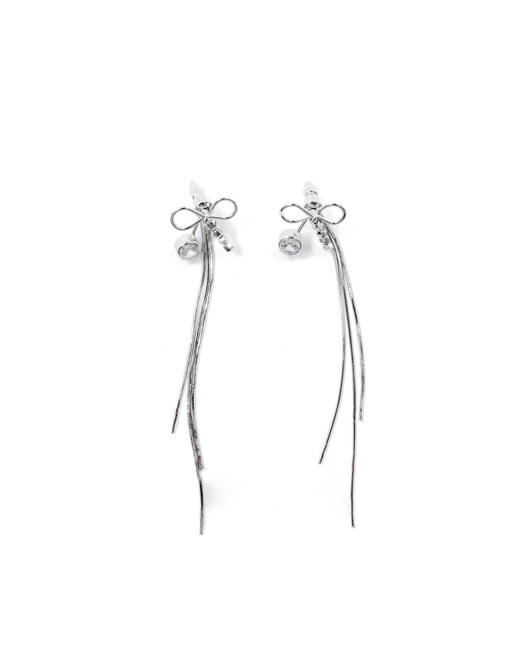 Aretes Largos Ansheli Plateados M17 Oro Laminado